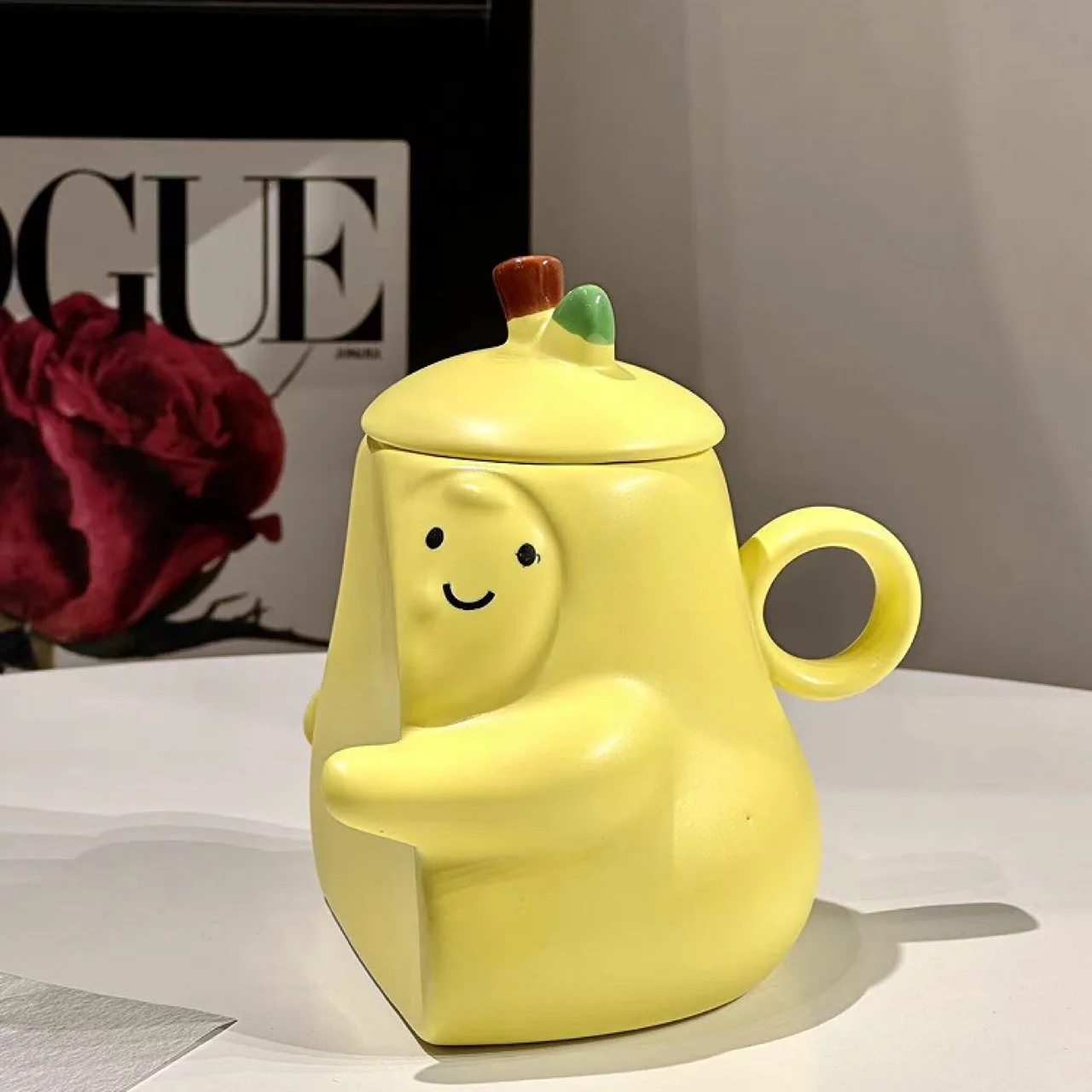 Ceramic Hugging Pear Coffee Mugs for Couples