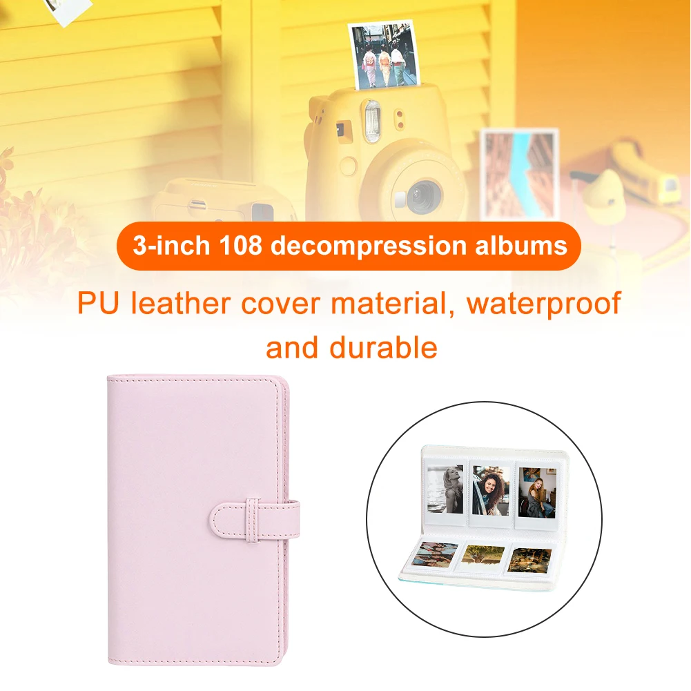 Description Picture 3 of itemFor Fujifilm Instax Mini 12 Mini Film Photo Album 108 Pockets Multi functional 3 Inch Mini Film Photo Album Camera Accessories