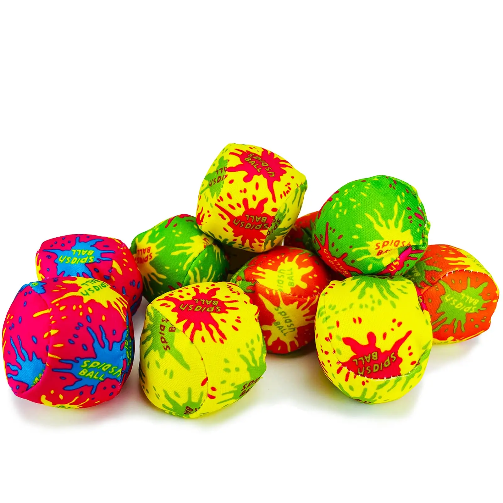

12 Large Reusable Juggling Water Bombs Splash Soaker Balls Fun Interactive Pool Beach Party Game, They Float Until Soaked