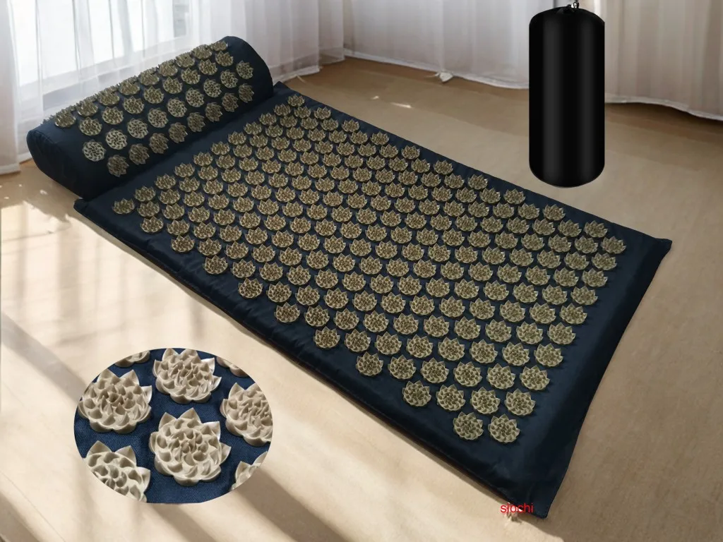 Massager Cushion Mat Massage Yoga Mat Acupressure Relieve Stress Back Body Pain Spike Acupuncture Massage Yoga M