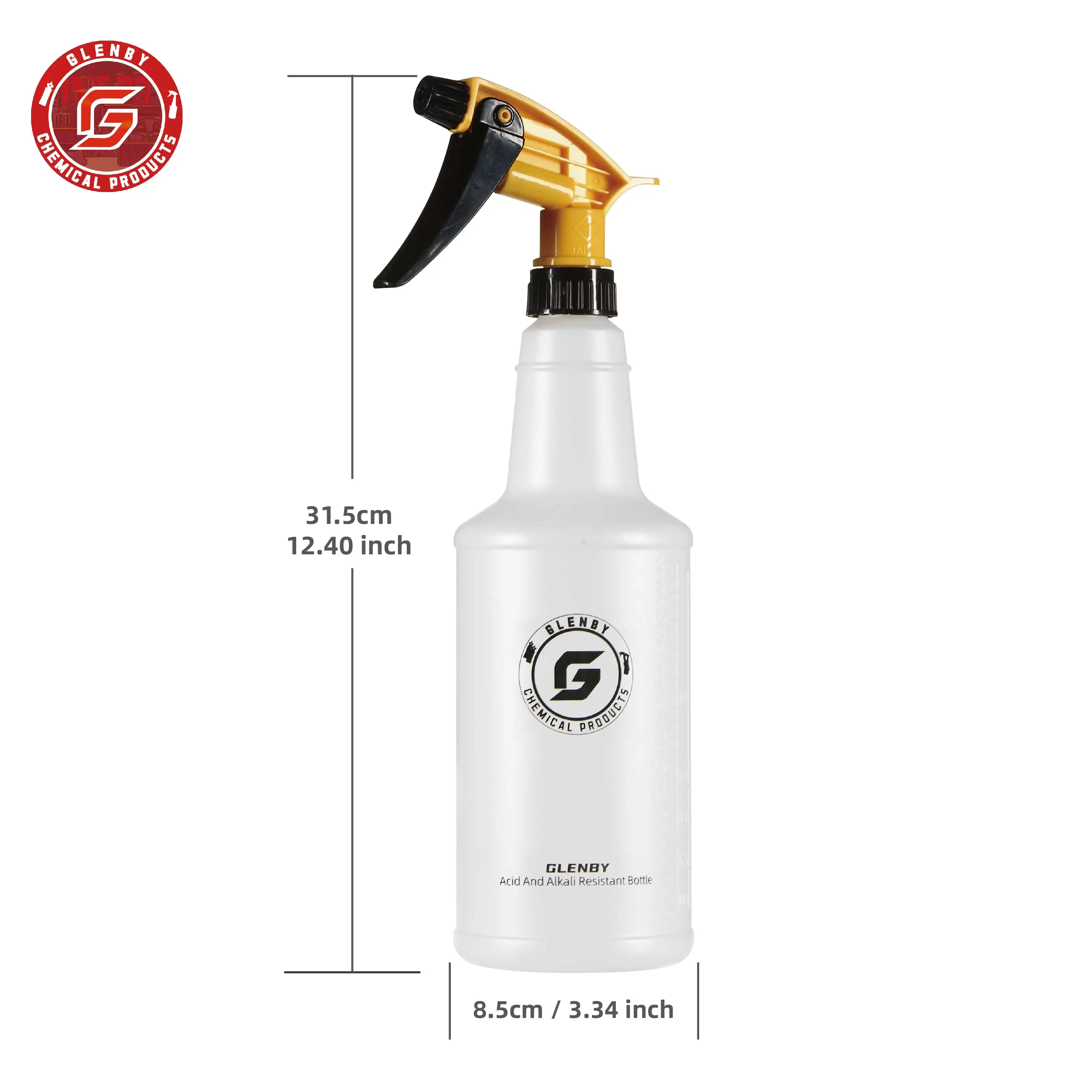 26 fl oz Empty Plastic Spray Bottles, Empty and Reusable, for Cleaning Solutions, Water, Auto Detailing or Bathroom and Kitchen 6