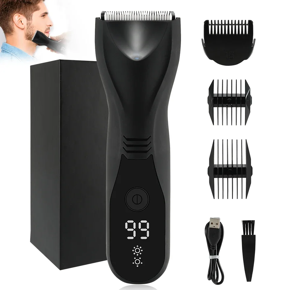 

Body Trimmer For Men Painless Epilator Rechargeable Shaver For Sensitive Areas Bikini Electirc Epilator Body Hair Trimmer Set