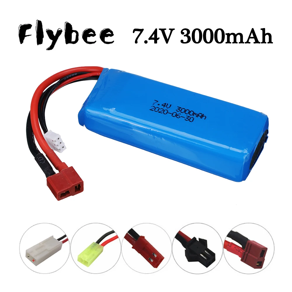 

Литий-Полимерный Аккумулятор 7,4 в 3000 мАч T/SM/JST для Wltoys 104001 144001 124018 124019 12428 12423, Радиоуправляемый автомобиль, грузовик, танк, радиоуправляемые автомобили, запасные части