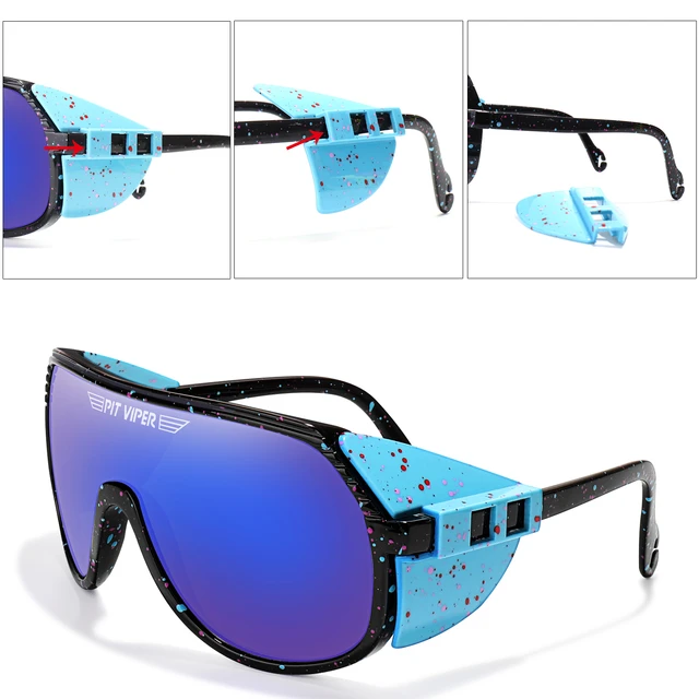 PIT VIPER Brand Sunglasses Vintage Punk Style Men Women Cool Pilot Shades  UV400 Sport MTB Bicyele