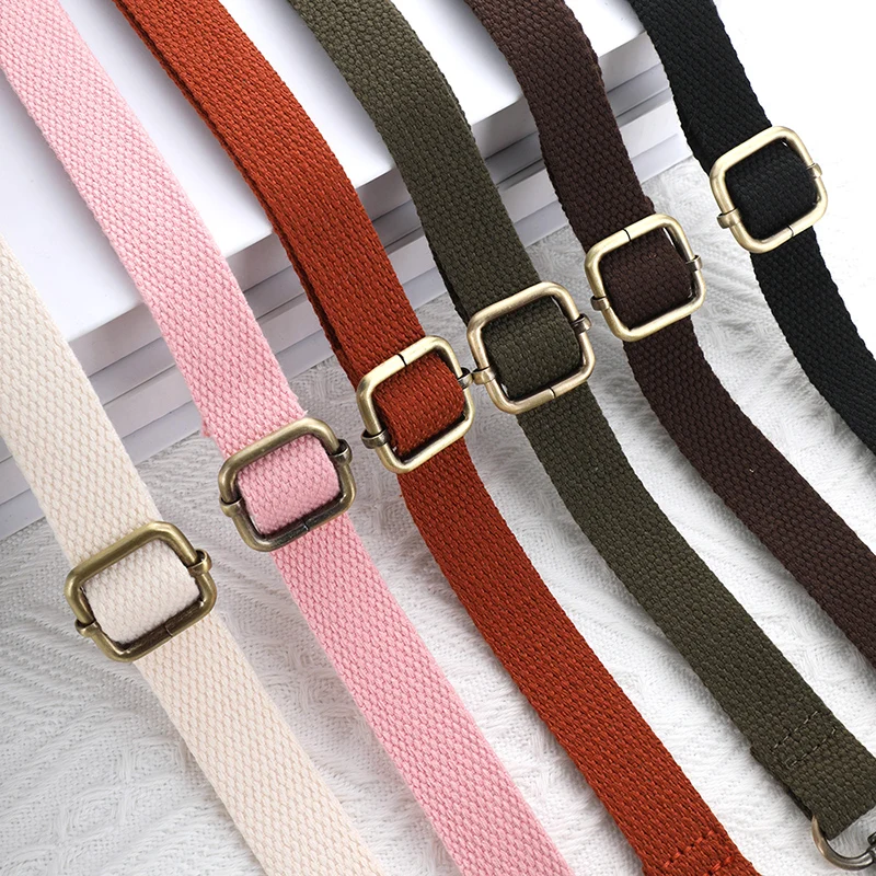 130cm Canvas Adjustable Shoulder Bag Strap Replacement Candy Color Strap For Crossbody Bag Girls DIY Strap For Making Bag Parts