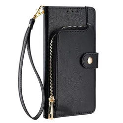 Elegant Magnetic Flip Wallet Case with Soft Leather and Strap - Honor Magic3 Pro (PLL - BK)