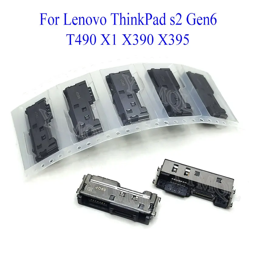 레노버 씽크패드 s2 Gen6 T490 X1 X390 X395 노트북용 USB C타입 DC 전원 잭 충전 포트 소켓 플러그 커넥터, ..