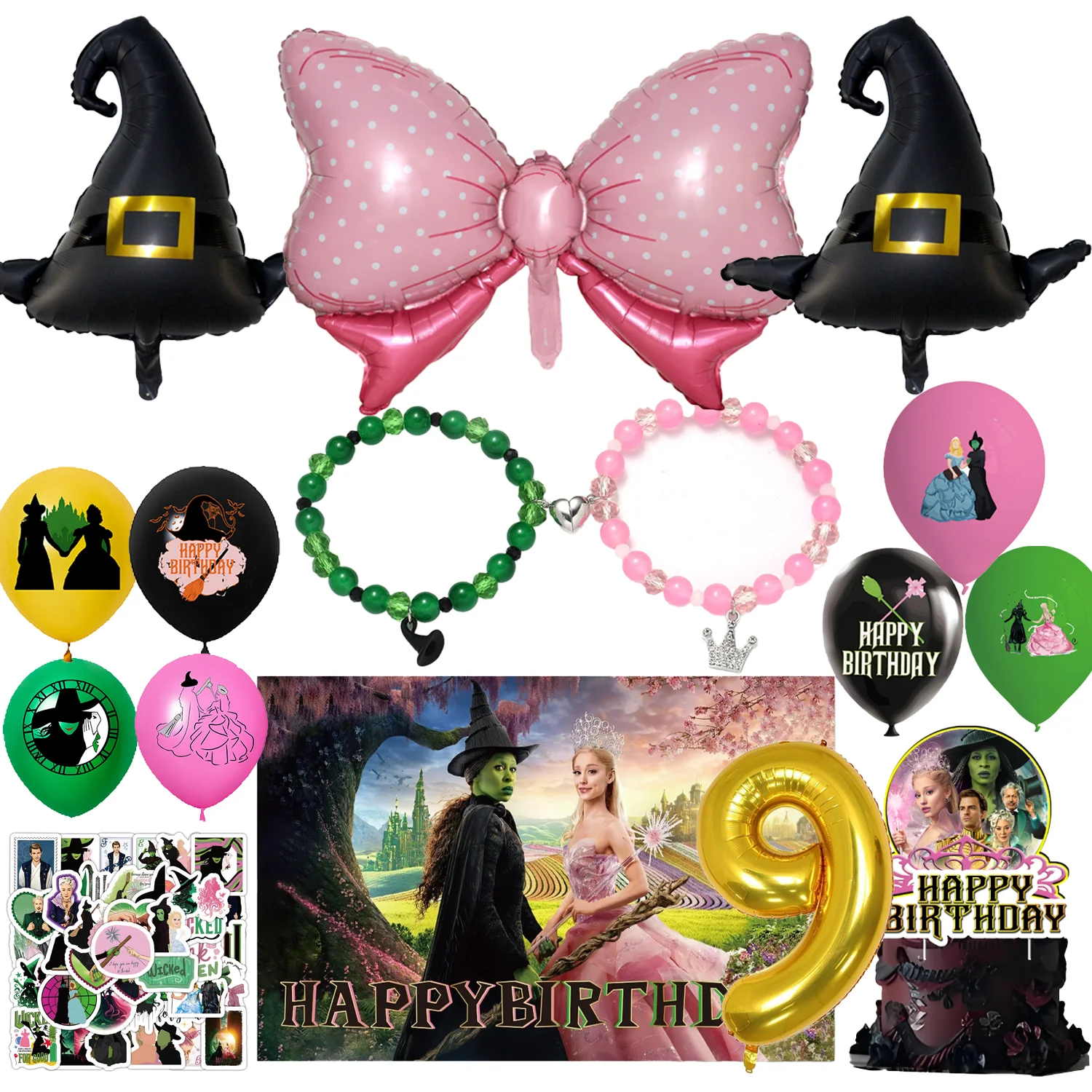 Böse Geburtstagsparty-Dekoration, magische Hexe, Ballon-Hintergrund, Kuchendekoration, 81,3 cm, Zahlenballon, Junge, Mädchen, Geburtstag, Babyparty – Detail 6