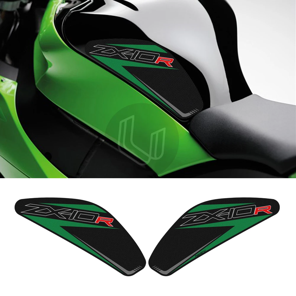 

For Kawasaki ZX-10R ZX10R 2011-2022 Motorcycle Anti slip Tank Pad 3M Side Gas Knee Grip Traction Pads Protector Sticker
