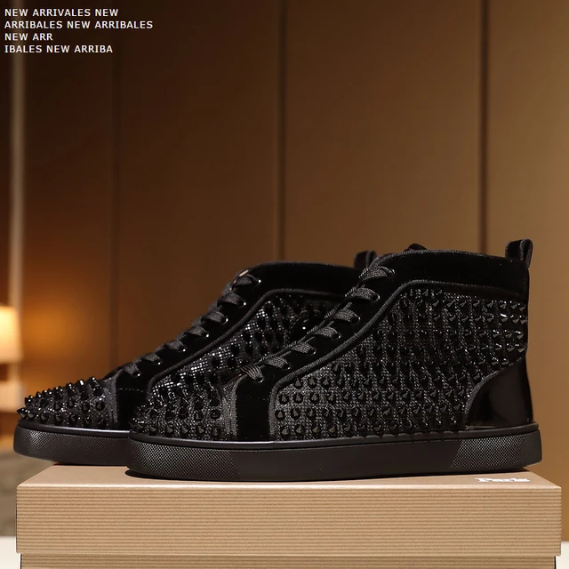 Christian Louboutin Mens Spike Sneakers  Mens Red Bottoms Shoes Spikes -  Fashion - Aliexpress