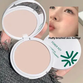 Polvere fissante per trucco a lunga durata Polvere pressata opaca naturale Controllo olio impermeabile Trucco per fondotinta viso leggero e morbido