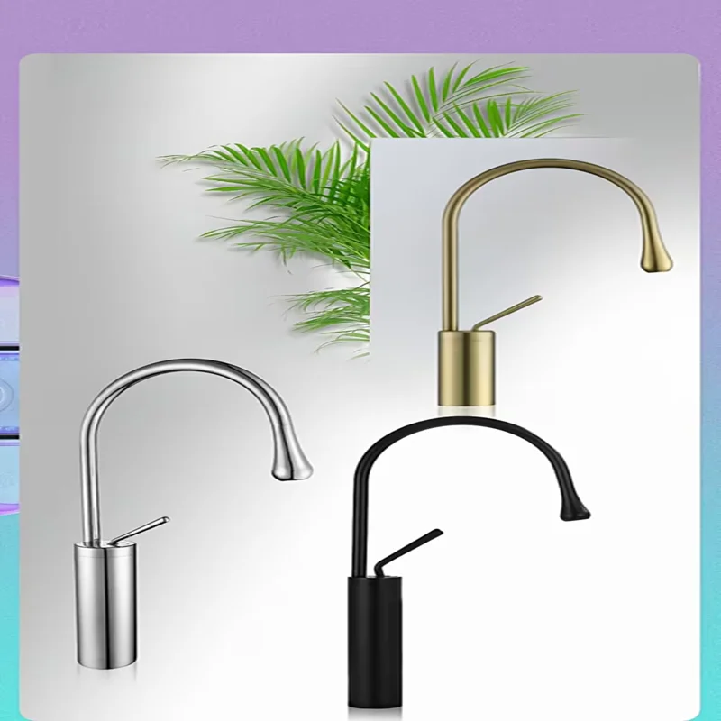 1pc European Style Water Droplet Faucet - Modern Copper Alloy Single Hole Bathroom Sink Faucet with Hot/Cold Adjustment