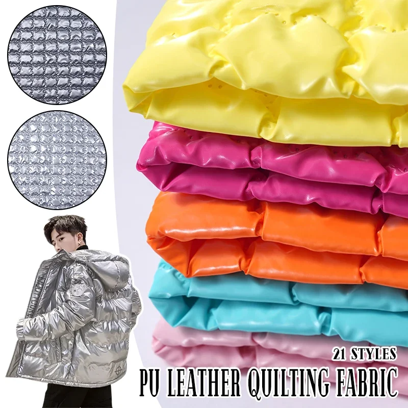 1m Thermal Quilted PU Polyester Fabric Waterproof Material for DIY Jackets Outdoor Clothing Pet Insulation Projects 137cm Width