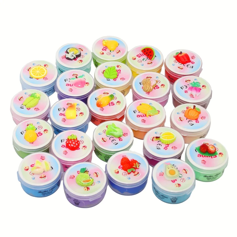 Butter Slime Kit With Multiple Colors, 42 Packed Slimes With