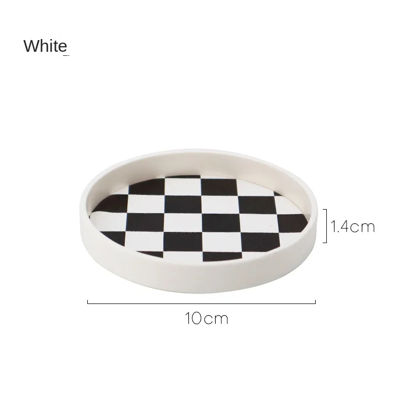 Nordic Ins Black and White Cup Mat Checkerboard Tea Coaster Table Mat Coaster  Nordic Home Decor Desktop Storage 6