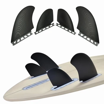 Pinne UPSURF FUTURE Pinne quadruple RM in fibra di vetro-Pinne posteriori doppie/Pinne per tavola da surf a doppia chiglia Pinne da surf in vetro ad alte prestazioni Quilah