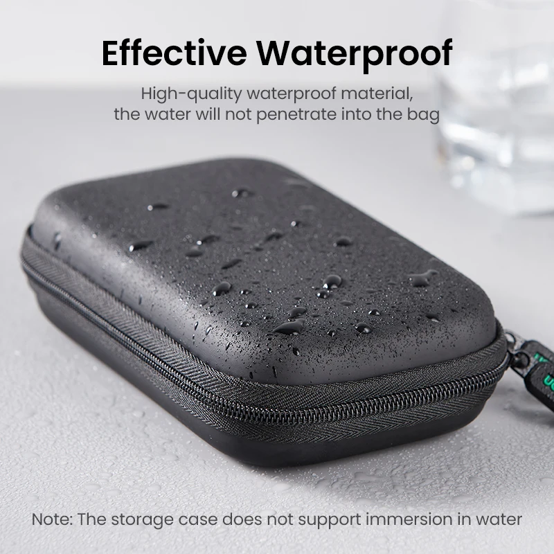 UGREEN Storage Case for Hard Disk Drive Portable Power Bank Case for External Hard Drive SSD HDD Protective Pouch Travel Bag Box