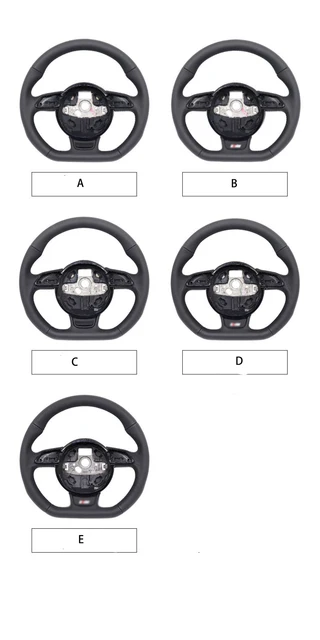Audi A3, A4, A5, A6, RS3, RS4のステアリングホイール アウディ用フラットレザーステアリングホイール,a3,a4,a5