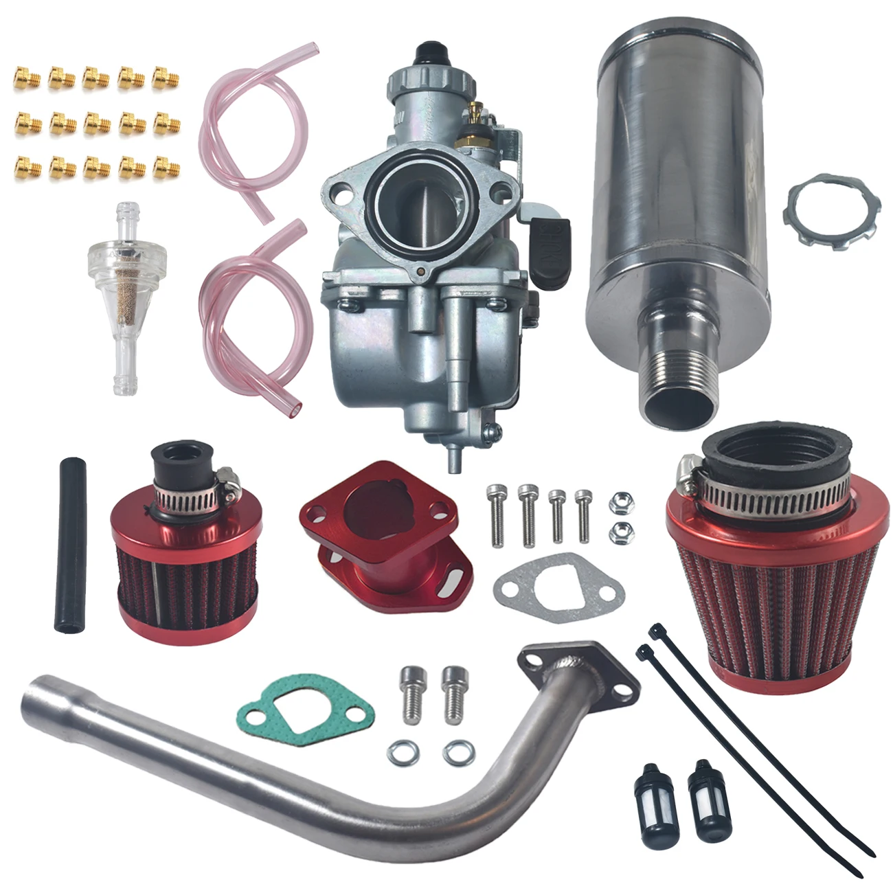 VM22CarburetorWithIntakeManifoldExhaustPipeMufflerKitForPredator212ccGX160GX2006