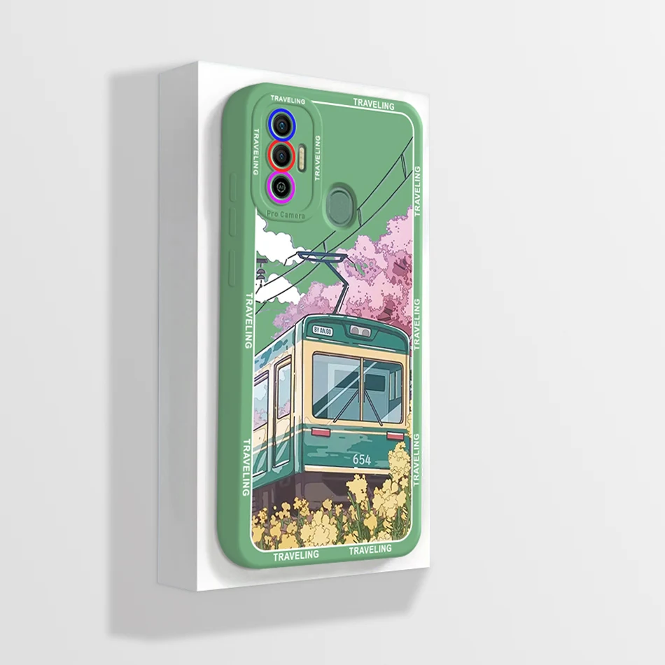 Cute Cartoon Flowers Silicone Phone Case - Soft Back Cover