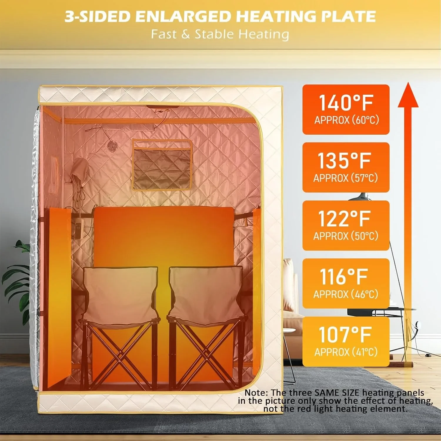 ซาวน่าอินฟราเรดไกลขนาดเต็มสําหรับสองคนสปาที่บ้านพร้อมซาวน่าในร่มระยะไกลเวลาและอุณหภูมิเพื่อการผ่อนคลาย 1