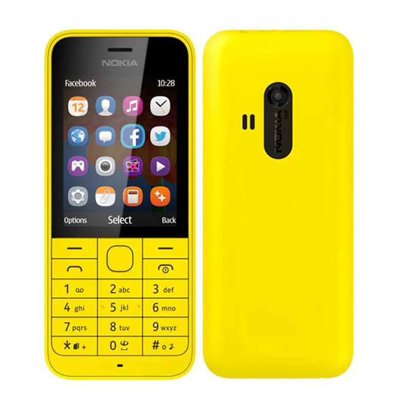 Оригинальный Восстановленный Мобильный телефон Nokia 220(2014) с двумя SIM-картами GSM 2 4