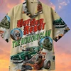 Men's Hawaiian Shirt Car Graphic Print Shirts Men Fashion Casual Beach Blouse Vocation Lapel Motorcycle Camisa 3
