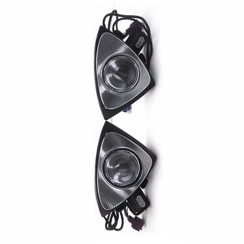 메르세데스 벤츠 C 클래스 W205 트위터 스피커 자동차 오디오 스피커 커버 도어 라우드 스피커 트림 주변 조명 64 색상 3D 로터리