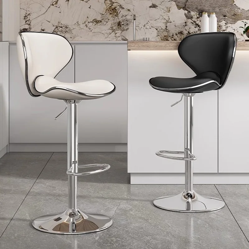 Office Leather Barstools Relaxing Rocking Ergonomic White Aesthetic Comfortable Barstools Gaming Design Sillas Home Furniture