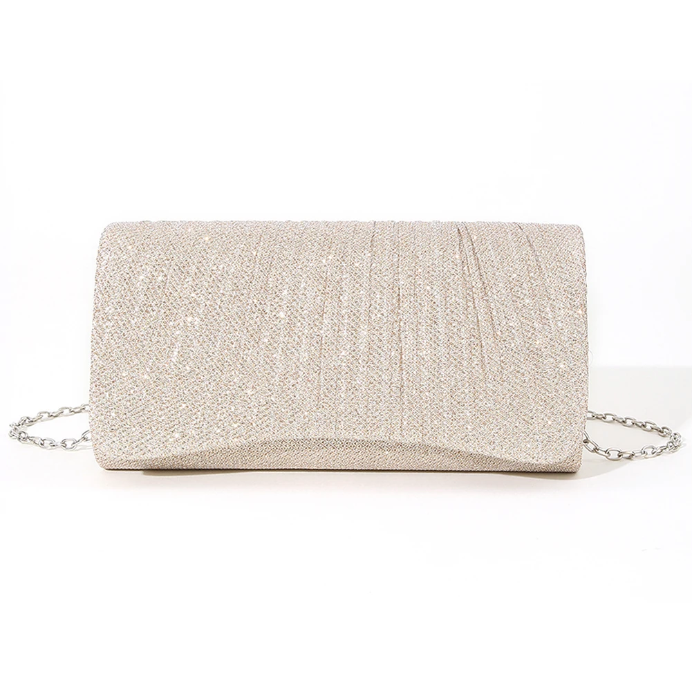 Borsa da sera con busta scintillante di lusso per feste da donna, pochette da sposa, borsa a tracolla con catena lucida personalizzata, borse per la cena da donna - immagine 3