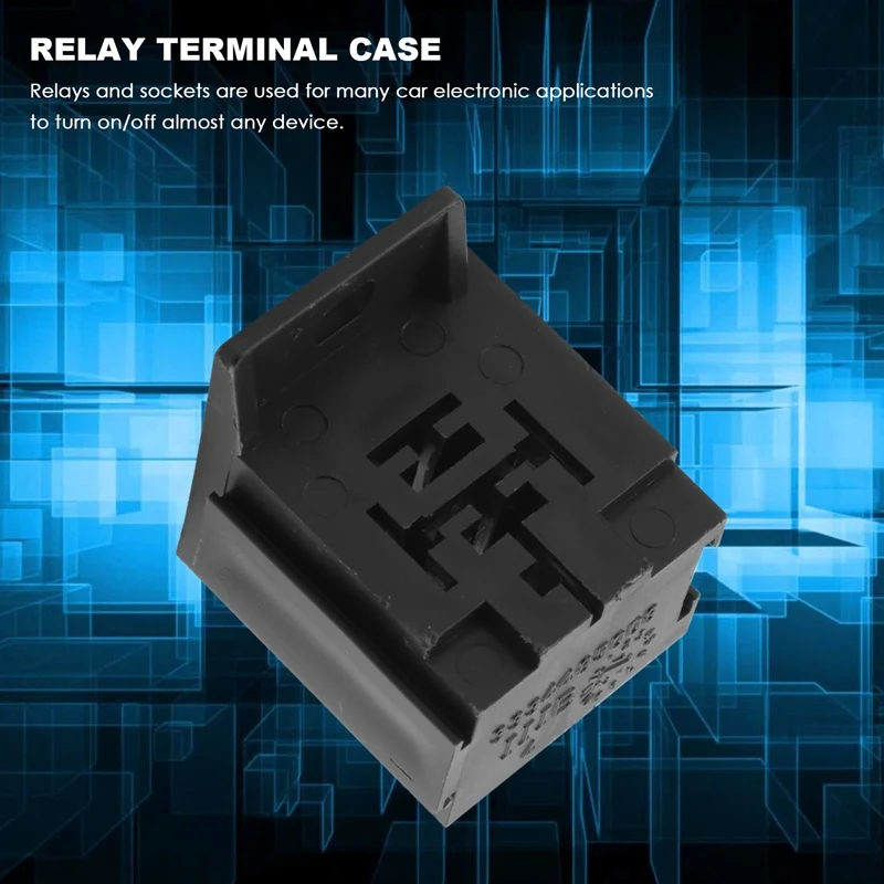 Car Auto 30A-80A Relay Bracket Terminal Case Holder Relay Base Holder 5 Pin Socket With 50Pcs 6.3Mm Terminals For Car