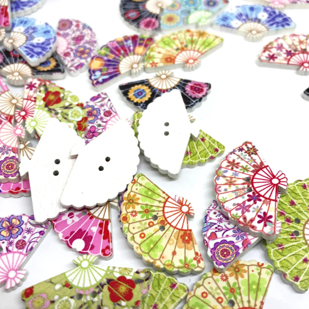 50 Pcs Fan Shaped Sewing Buttons 5