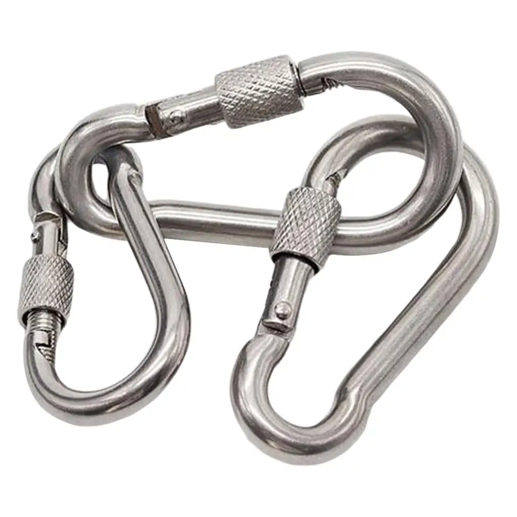 Carabiner Heavy Duty Large Strong Durable Screw Lock Link Hooks Set climbing carabiner 2Pack
