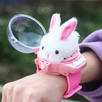 Children RC Car Mini Watch Toys With LED Lights 2.4GHz RC Car Toy Watch Rabbit Crab Racing Toys RC Car Girls Boys Birthday Gift 1