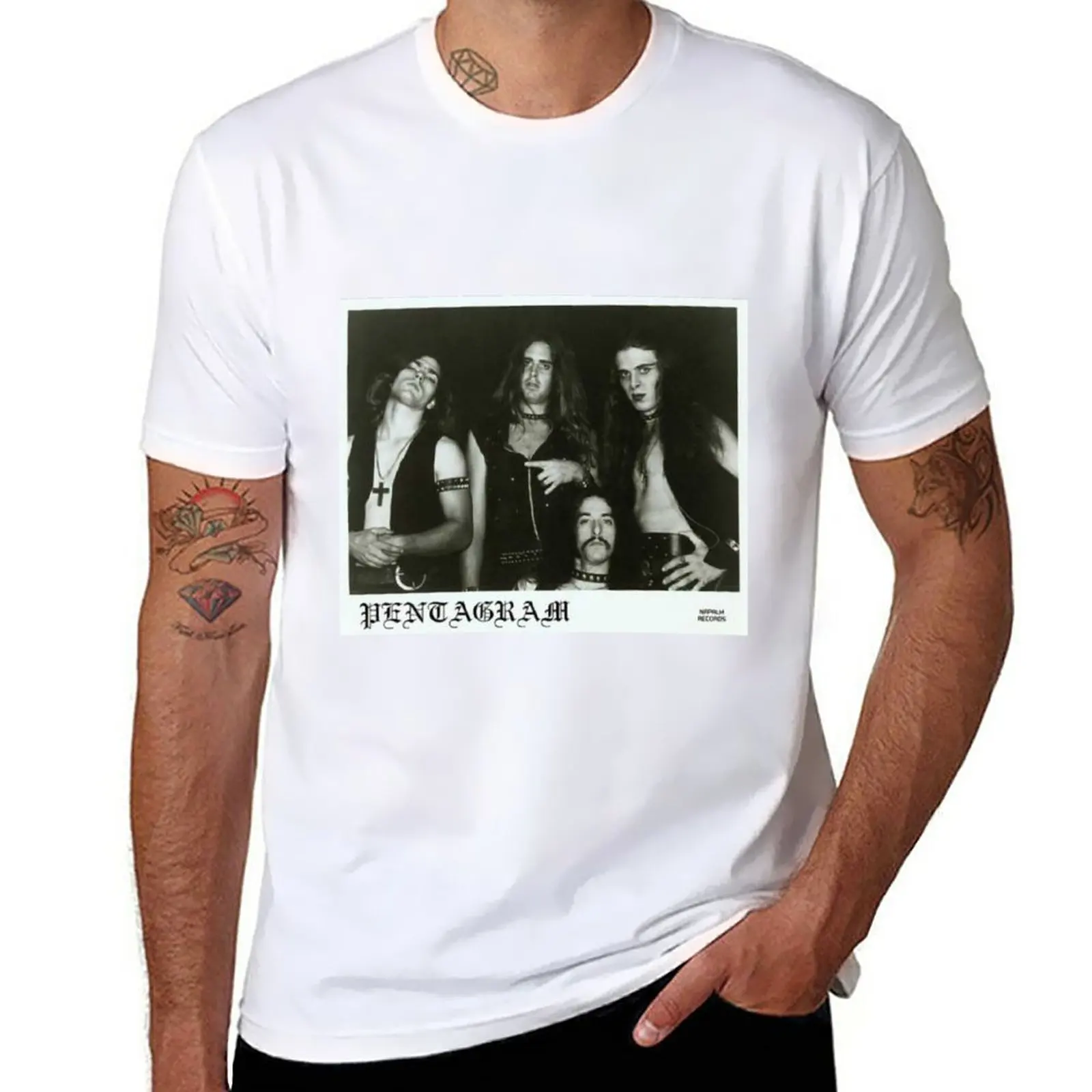 

New pentagram T-Shirt funny t shirt aesthetic clothes t shirts for men cotton