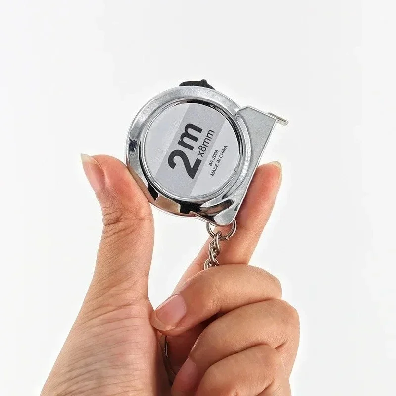 Portable Mini Tape Measure 2m Mild Steel Key Chain