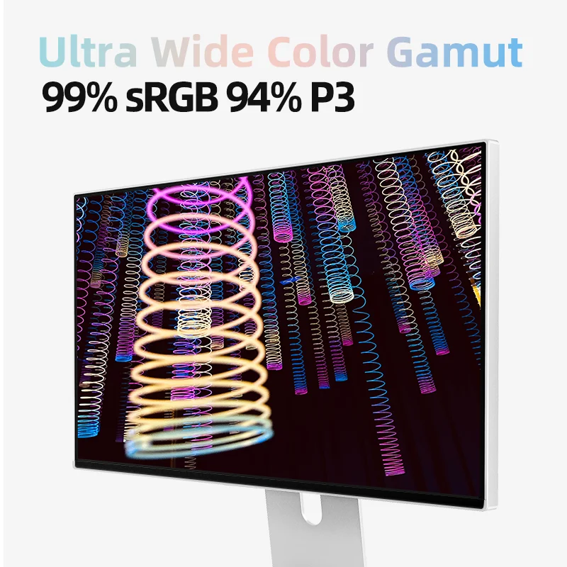 쿠이콘 27인치 알루미늄 합금 디자인 디스플레이 2K 4K 5K 해상도 144HZ 주사율 LCD 모니터 게이밍 PC 데스크탑 모니터