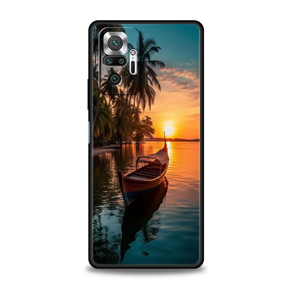 Tropical Palm Tree Silicone Phone Case - Summer Beach Design