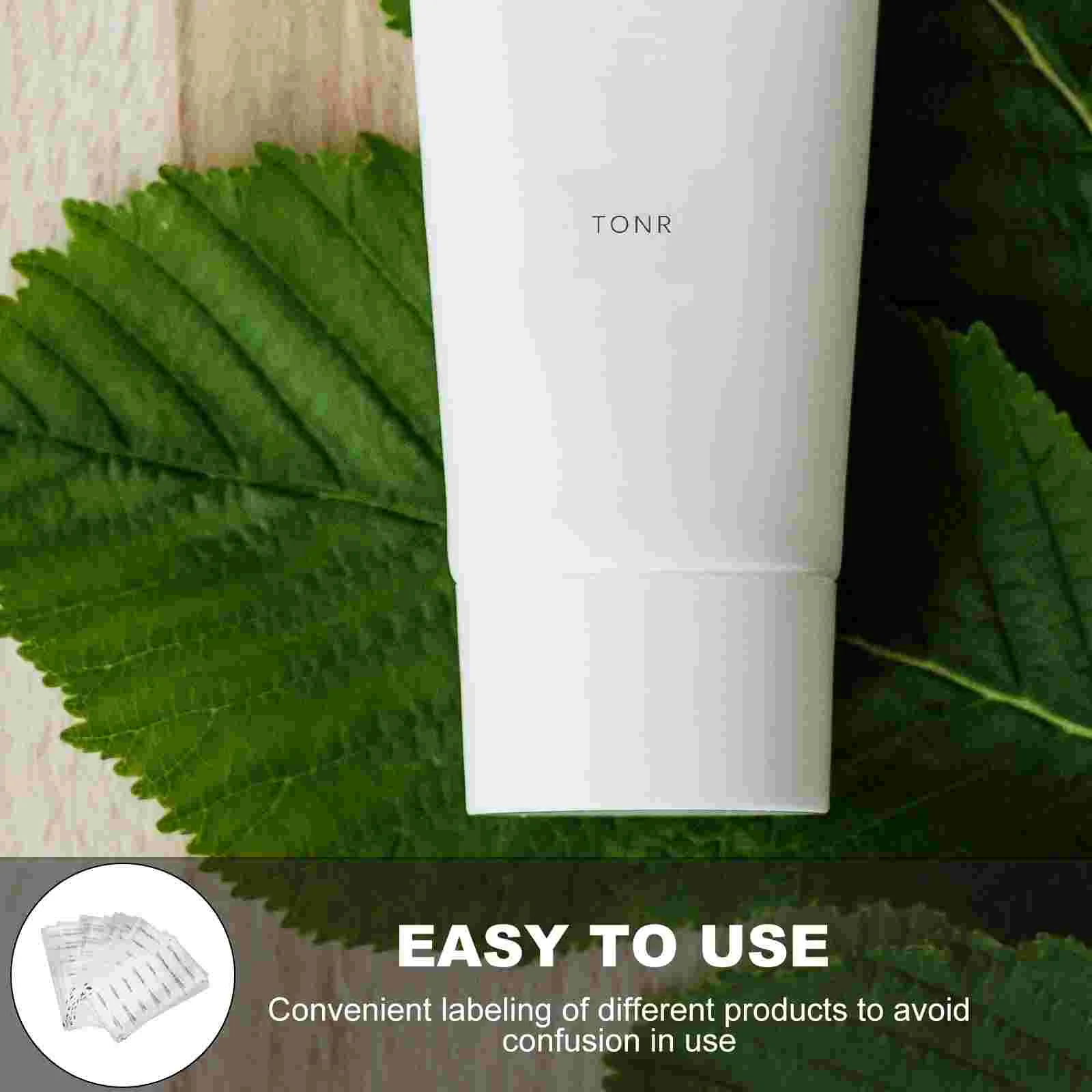 50 Pcs Bottled Labels for Travel Size Bottles Skin Care Product Sticker Toiletries Bathroom Organizing Pvc Stickers