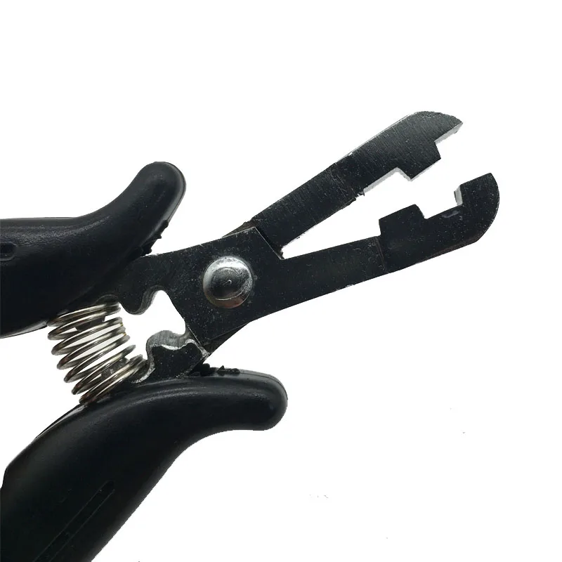 1PC Black handle 6mm groove Flat  type plier clamp for making flat tip pre-bonded Hair Extensionhair tools