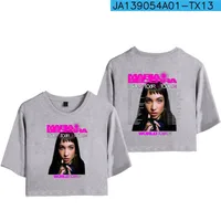2024 Maria Becerra 2024 World Tour New Summer Short Sleeved Navel Exposed T Shirt Breathable And.jpg