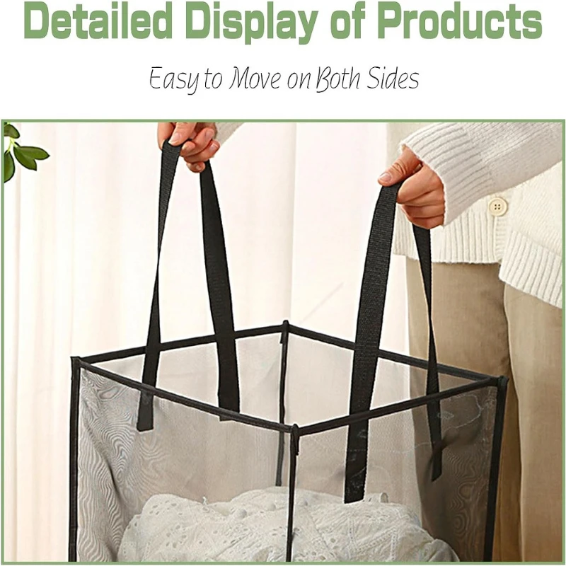 Foldable Laundry Basket Large Capacity Multifunctional Organizer Dirty Clothes Breathable Mesh Baskets for Travel and Home 5