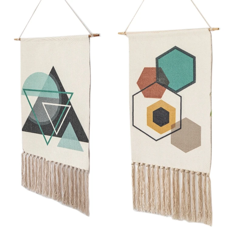 

Богемный подвесной гобелен, тканевые аксессуары для дома, чехол для общежития, гостиницы, Настенный декор, искусство и ремесла, 2 шт.