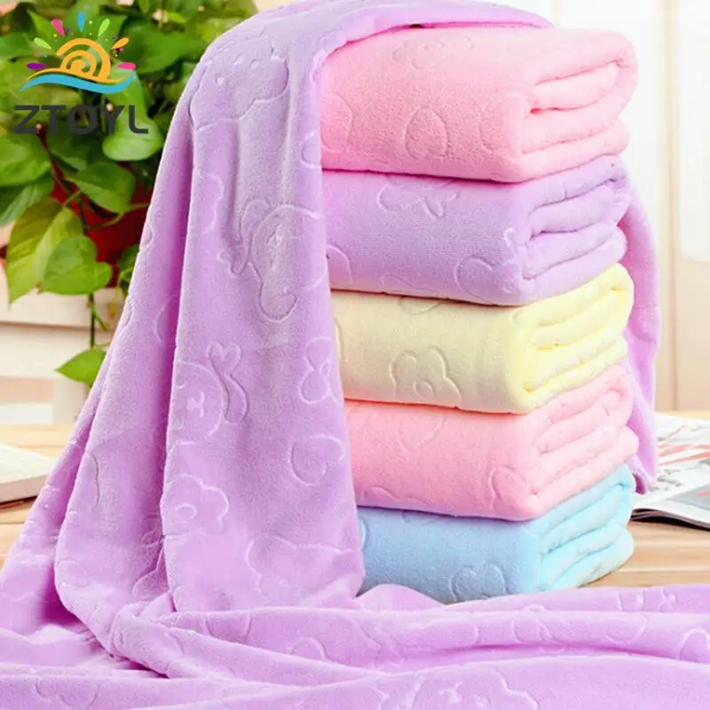 

Christmas Gift 1Pc 140*70cm soft microfiber baby kids bath towels washcloth home beach towel