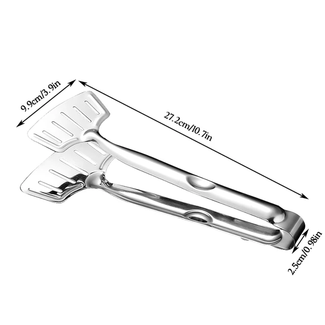 BBQ Thongs Stainless Steel Food Clip Steak Bread Clamp Kitchen Frying Oil  Cooking Filter