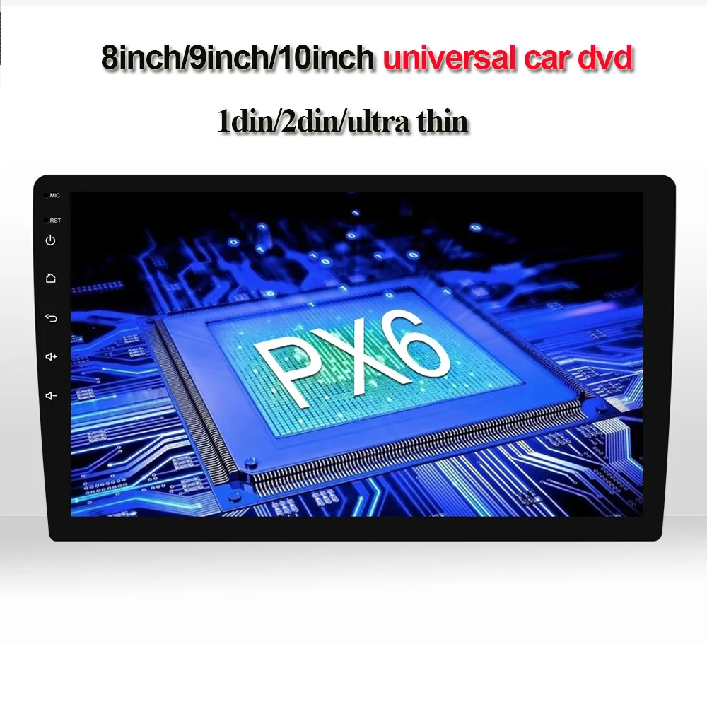 PX6 4 Гб + 64 1din/2din универсальный Android 10 автомобильный DVD аудио GPS Радио Видео плеер