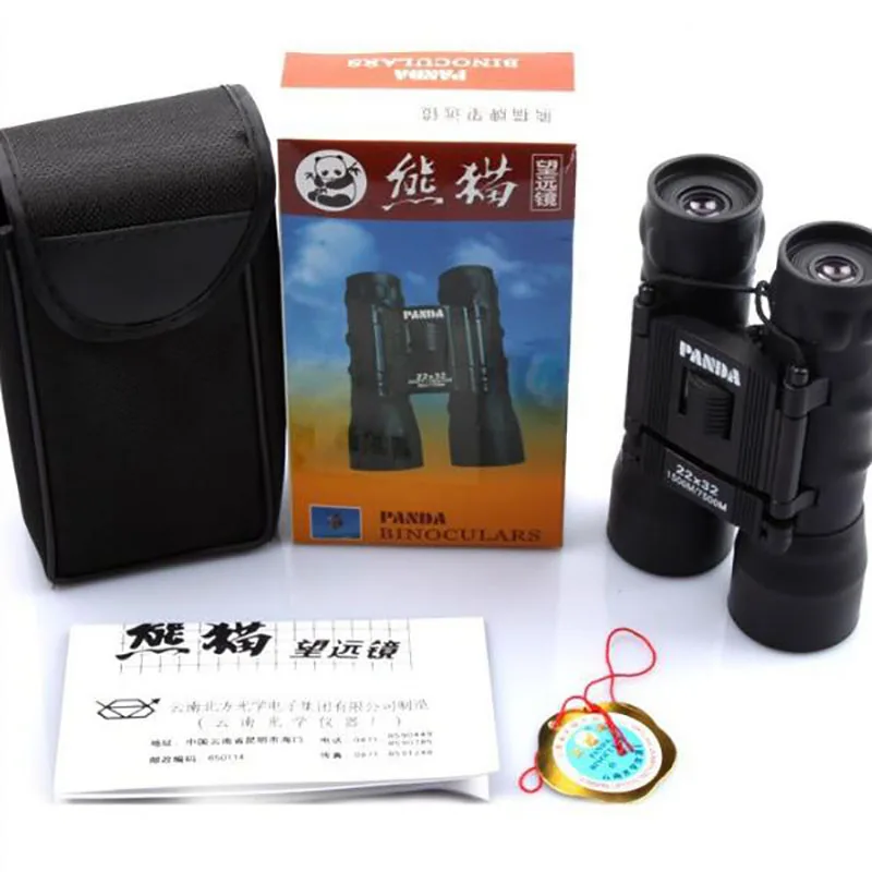 Upgraded 22x32 Night Vision Binoculars Telescope Wide Angle Optical Lens Zoom Portable Folding Binocular Spy Telescopio Pec 6