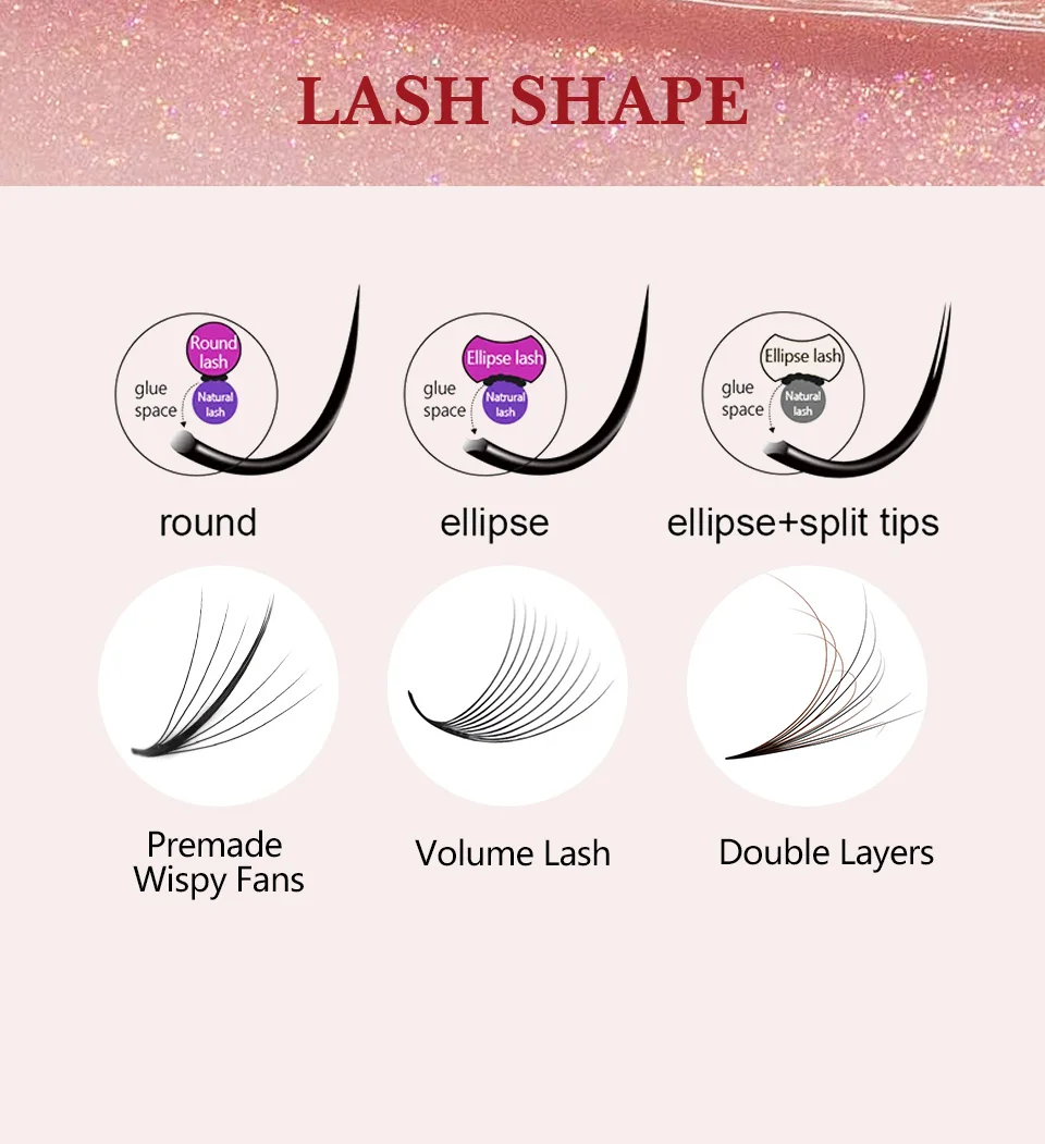 AGUUD 5 Trays/Lot NEU Super Mattschwarze Einzelwimpernverlängerung Premium Faux Mink Natürliche Weiche Mega-Volumen Klassische Wimpern – Detail 26