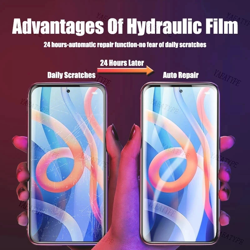 3 stücke Hydrogel Film Für Xiaomi Poco X5 X4 X3 F5 Pro Screen Protector M5 M5S M3 M4 M6 f3 F4 GT Schutz – Detail 5