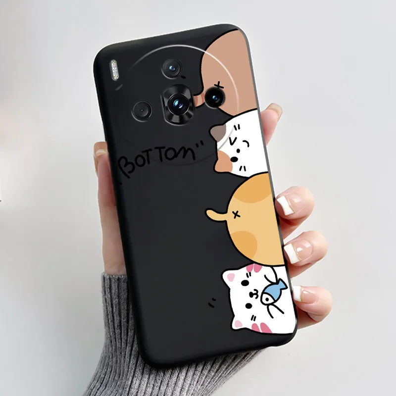 Aesthetic Fashion Cat Black Soft Silicone Shockproof Phone Case